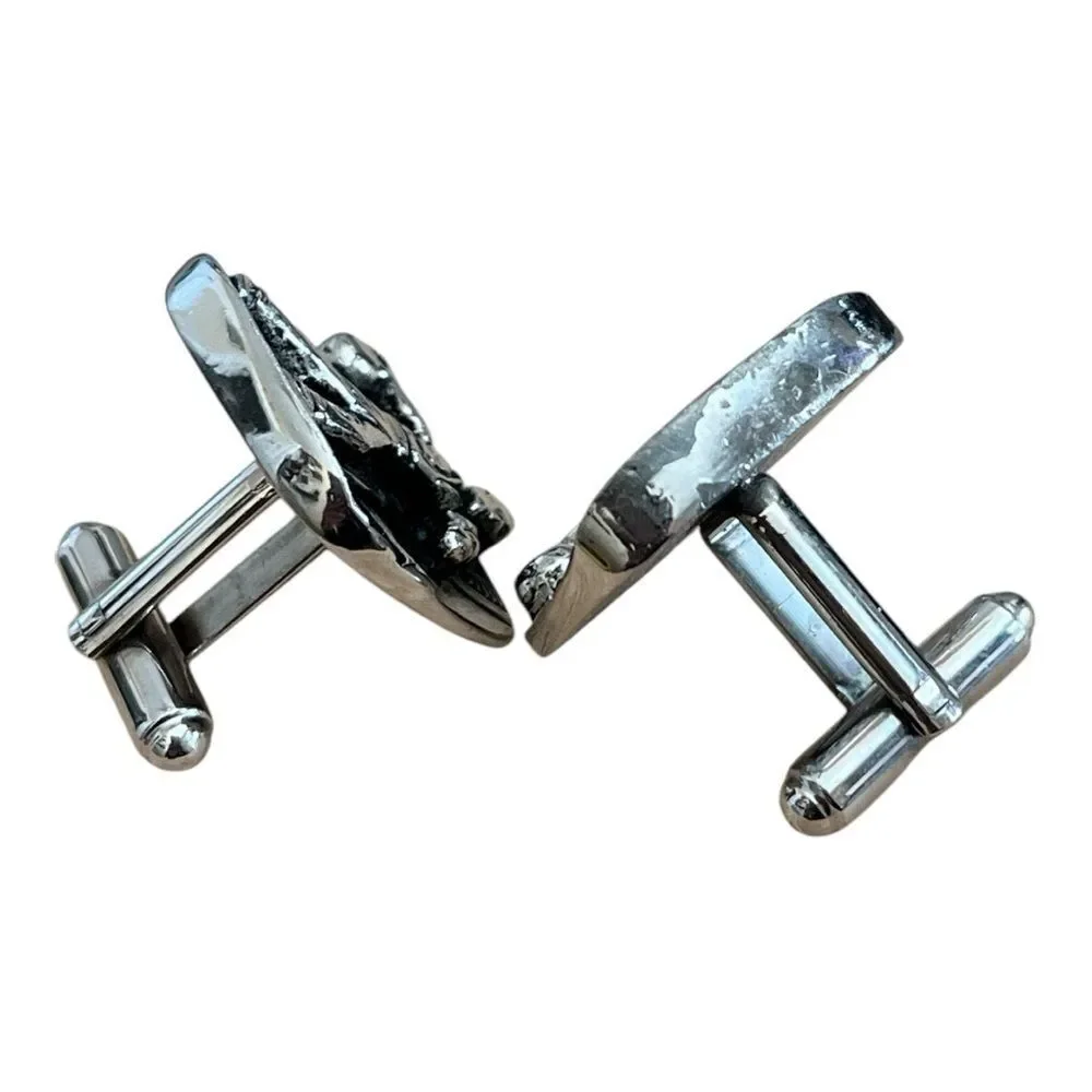 VINTAGE MENS BOWLING CUFF LINKS AND TIE CLIP SET
